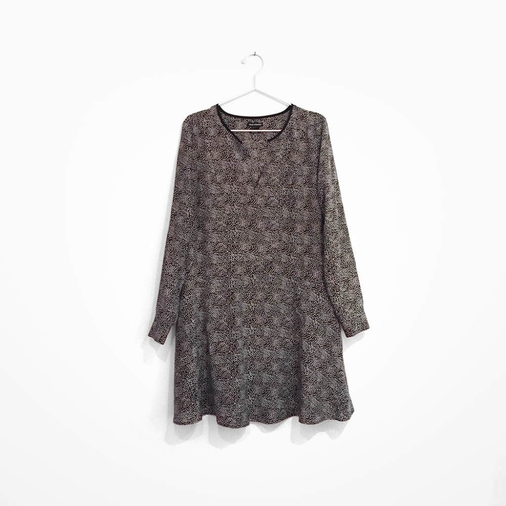 Club Monaco Silk Patterned Dress with Pockets